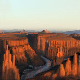 Graphic/ Sketches / Matte Painting: Canyon